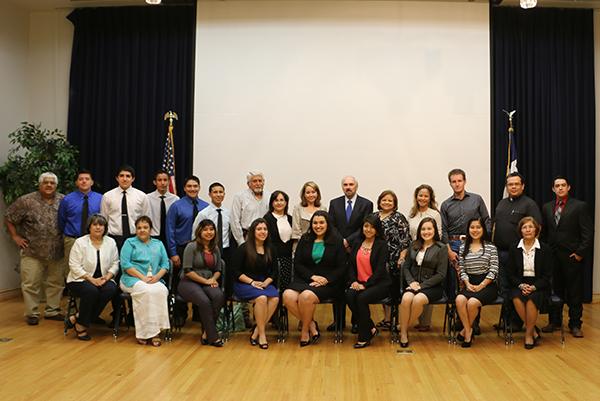 2015 San Isidro Scholarship Winners with Martinez & Guerras at UTRGV