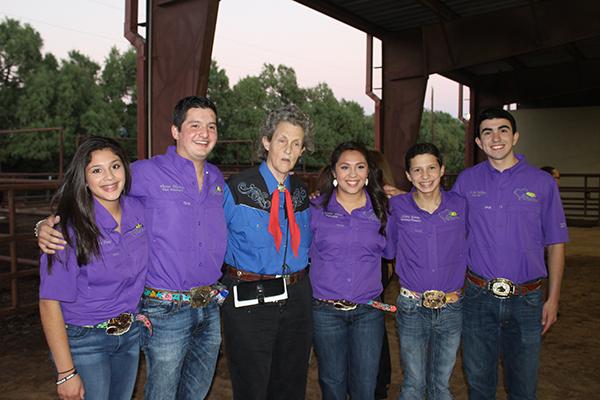 Junior RGV Brahman & F-1 Association Officers helped serve at Ranch Dinner for Dr. Temple Grandin held at La Muneca 