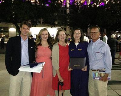 Carson Watkins Family - all LSU graduates